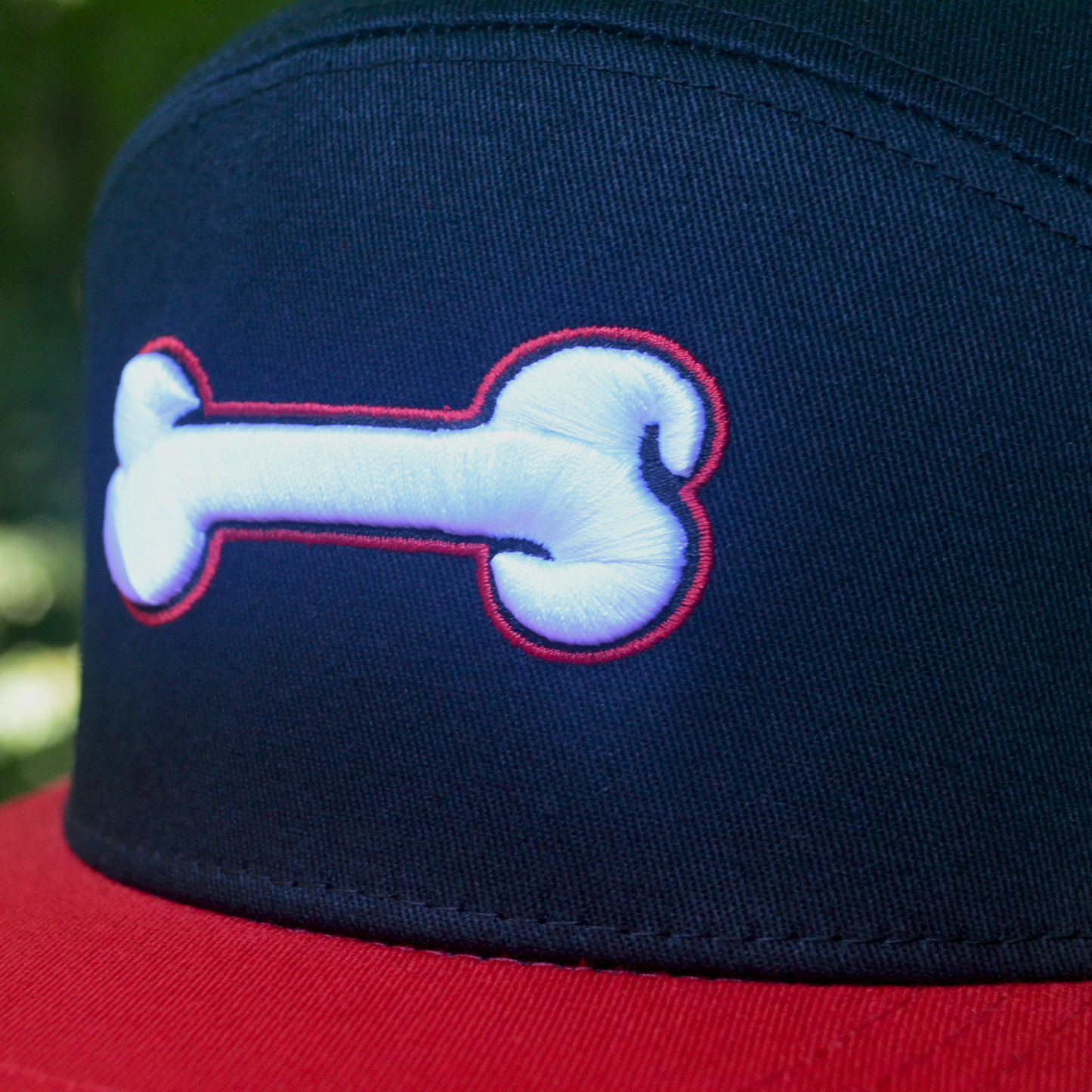 Black Georgia Dog Bone Snapback Hat