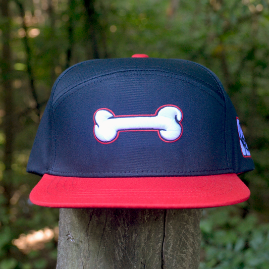 Black Georgia Dog Bone Snapback Hat