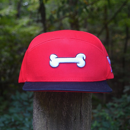 Red Georgia Dog Bone Snapback Hat