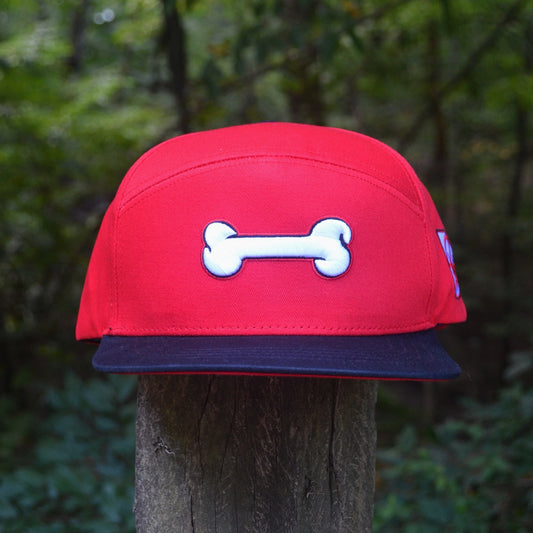 Red Georgia Dog Bone Snapback Hat