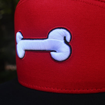 Red Georgia Dog Bone Snapback Hat