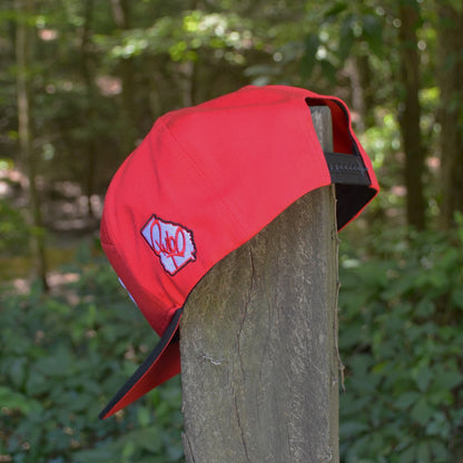 Red Georgia Dog Bone Snapback Hat