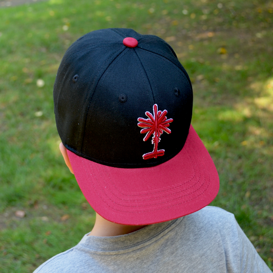 Kids Black + Garnet South Carolina Palmetto Snapback