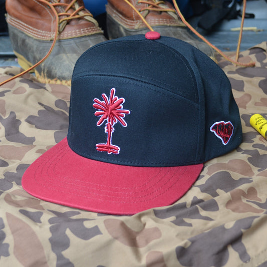 Black + Garnet Classic South Carolina Palmetto Snapback