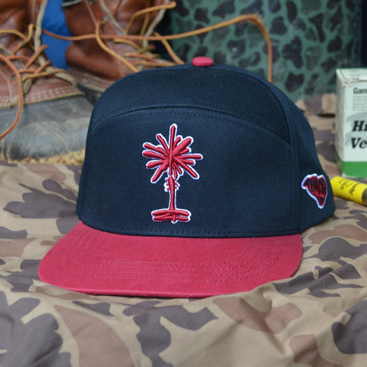 Black + Garnet Classic South Carolina Palmetto Snapback