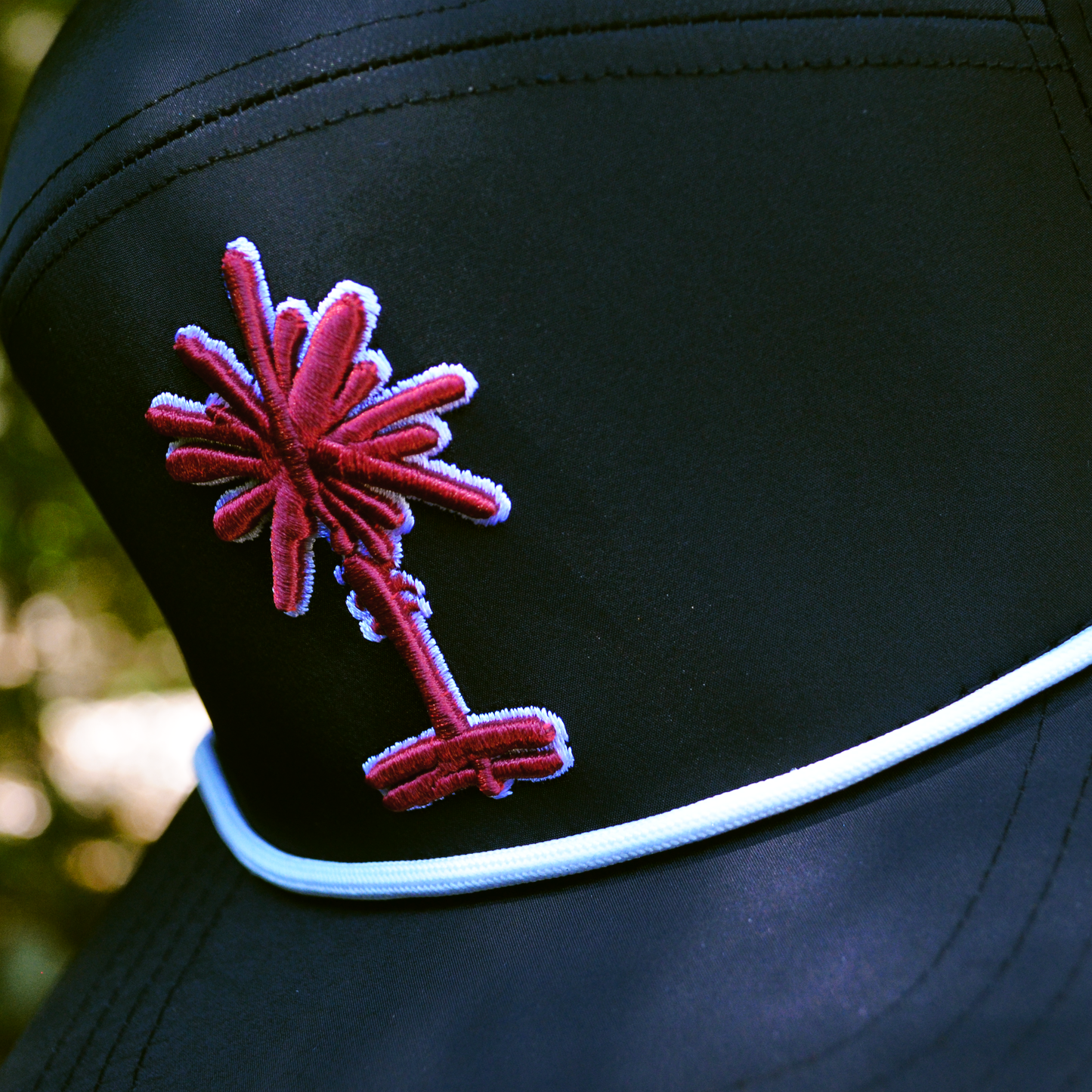 Black South Carolina Palmetto Tree Embroidered Snapback