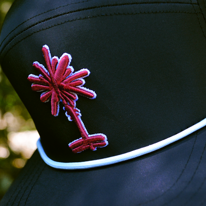Black South Carolina Palmetto Tree Embroidered Snapback