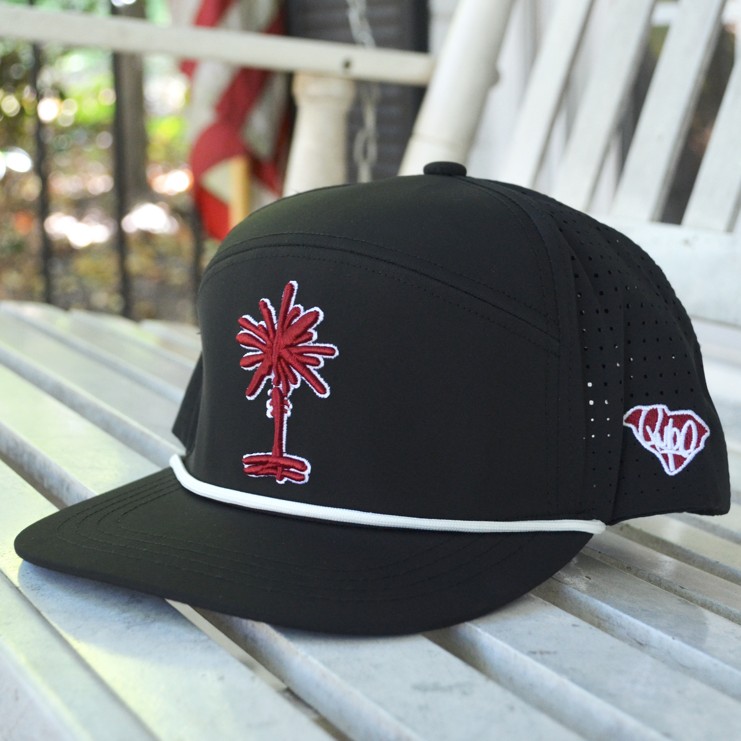 Black South Carolina Palmetto Tree Embroidered Snapback