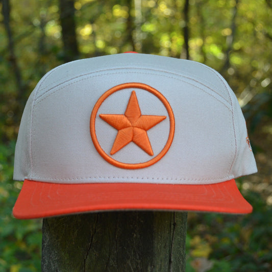 Bright Orange Texas Lone Star Snapback Hat