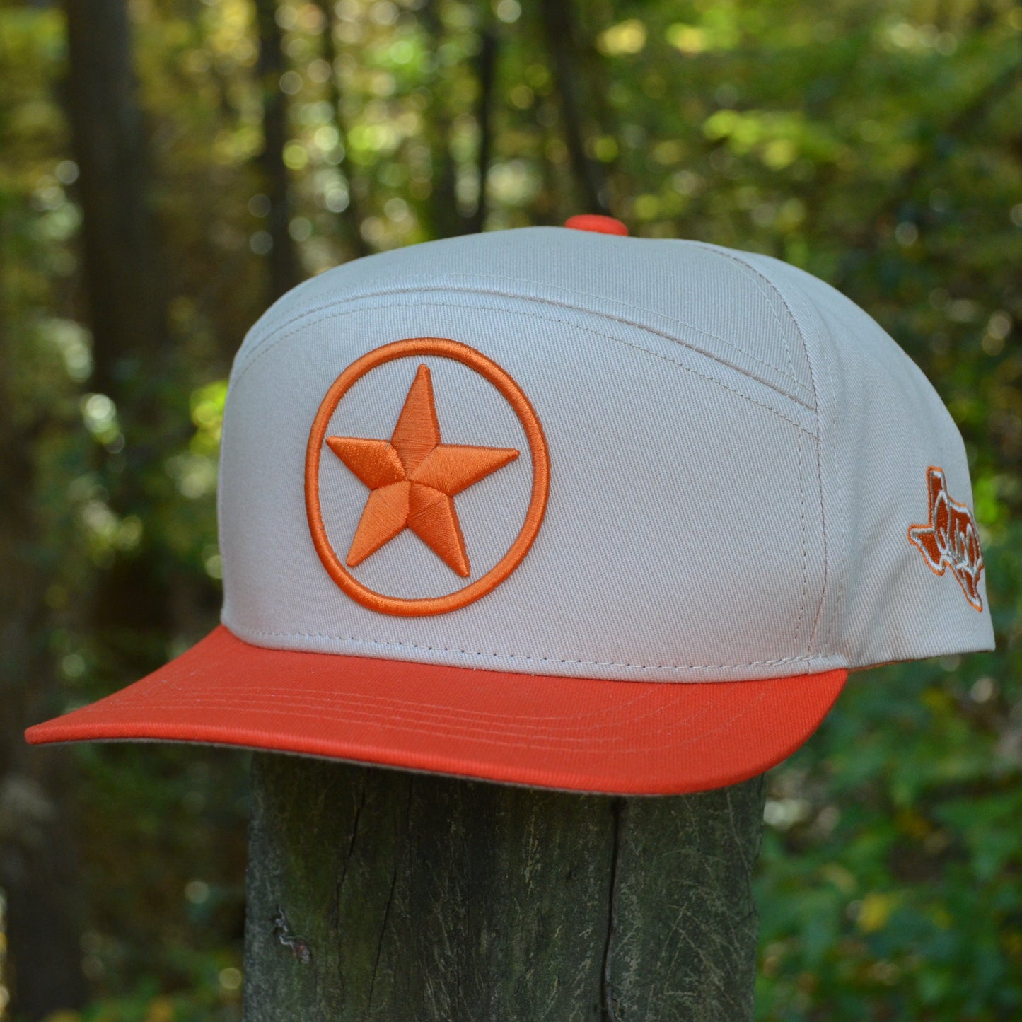 Bright Orange Texas Lone Star Snapback Hat
