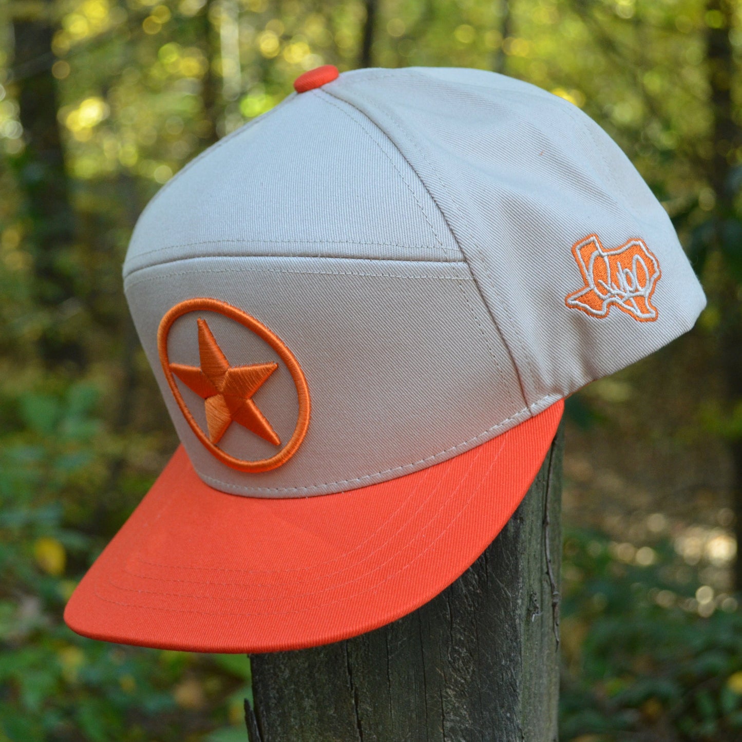 Bright Orange Texas Lone Star Snapback Hat