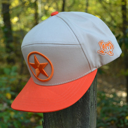 Bright Orange Texas Lone Star Snapback Hat