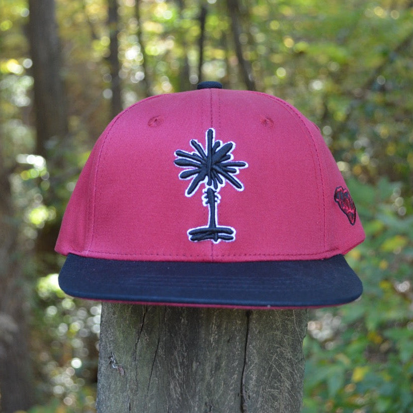 Kids Garnet + Black South Carolina Palmetto Snapback