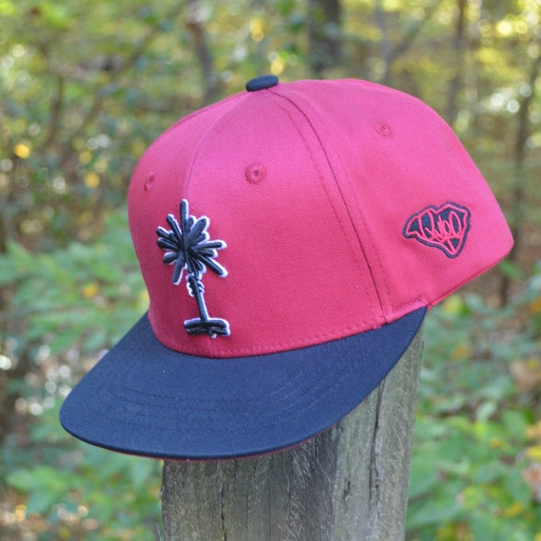 Kids Garnet + Black South Carolina Palmetto Snapback