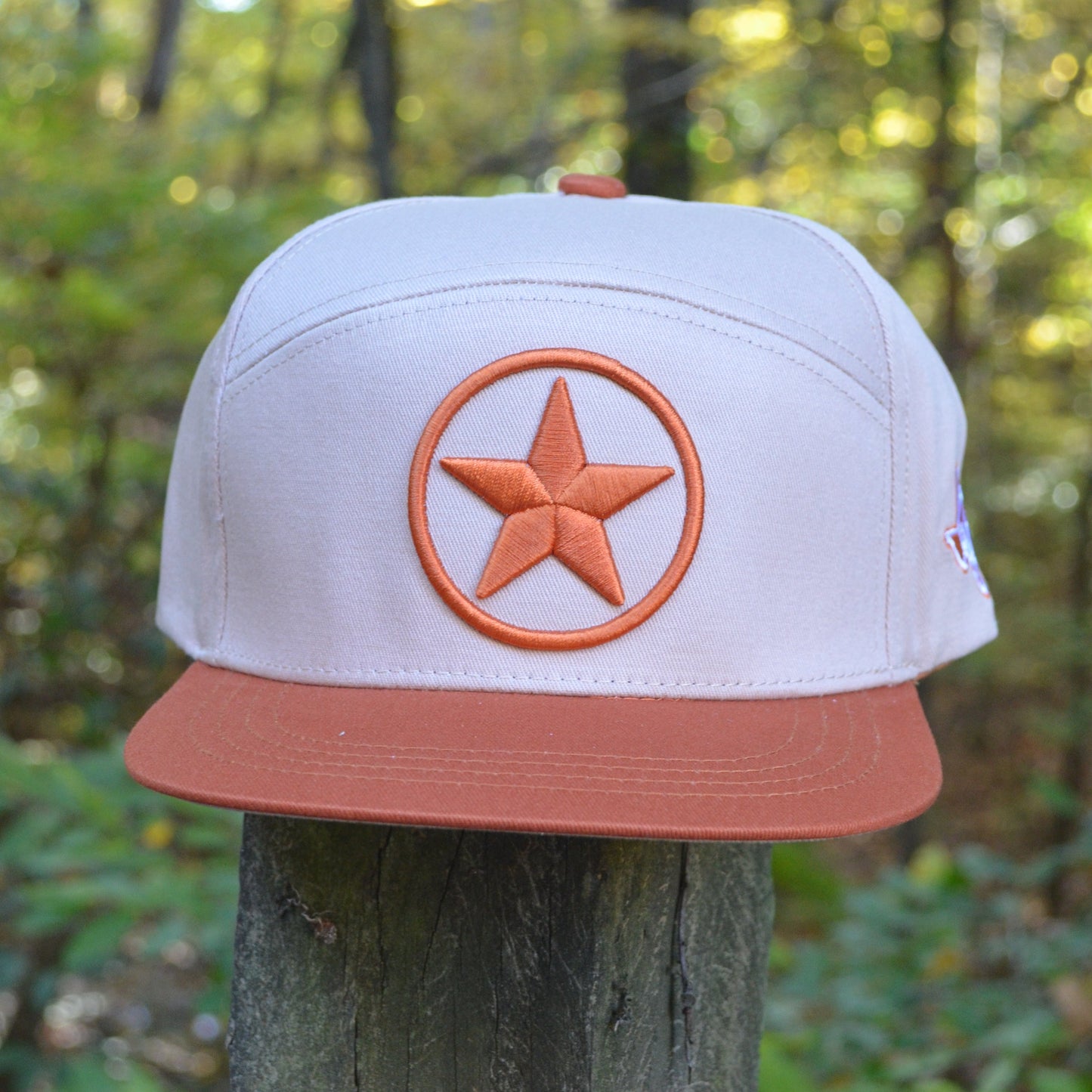 Two Tone Burnt Orange Texas Lone Star Snapback Hat