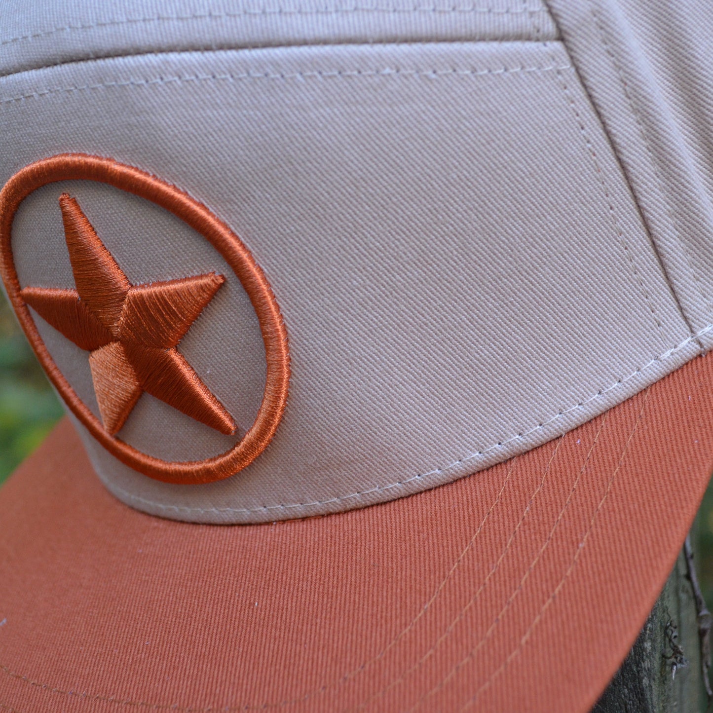Two Tone Burnt Orange Texas Lone Star Snapback Hat