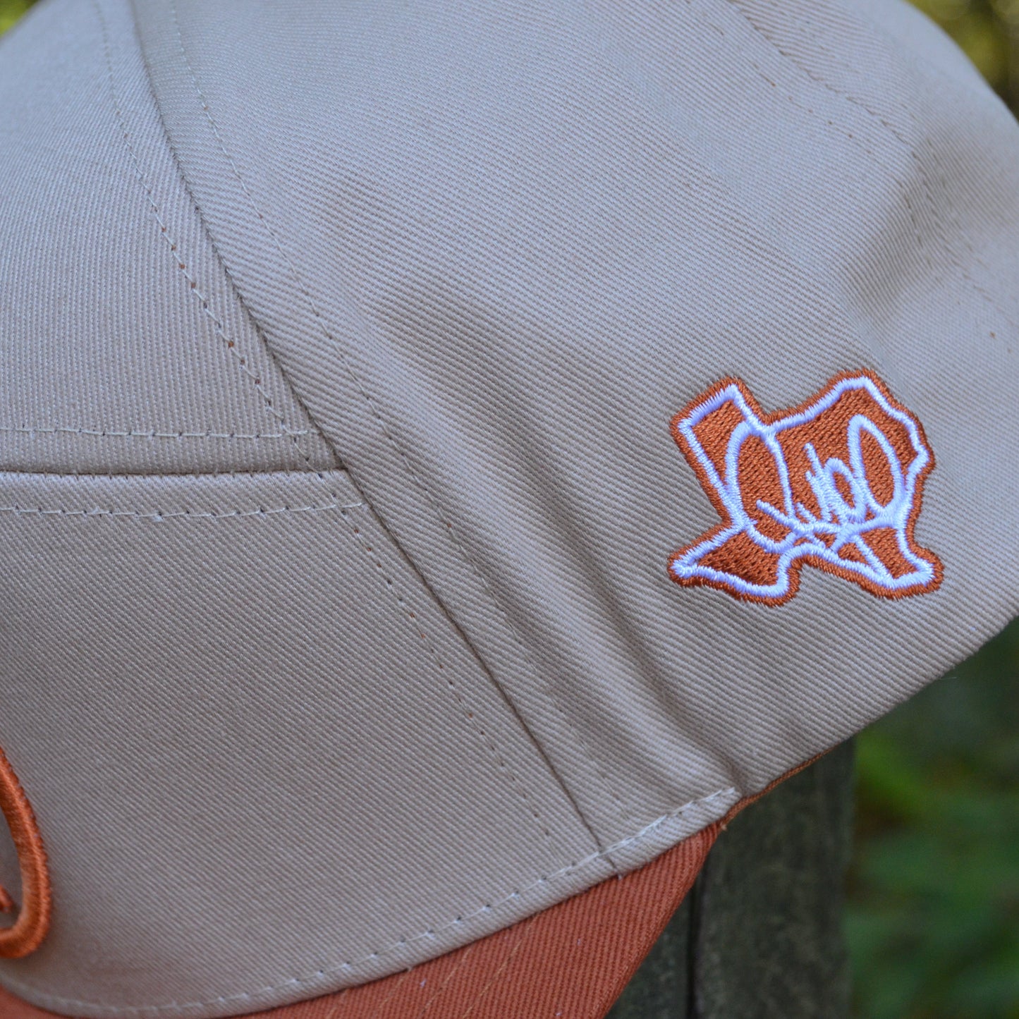 Two Tone Burnt Orange Texas Lone Star Snapback Hat