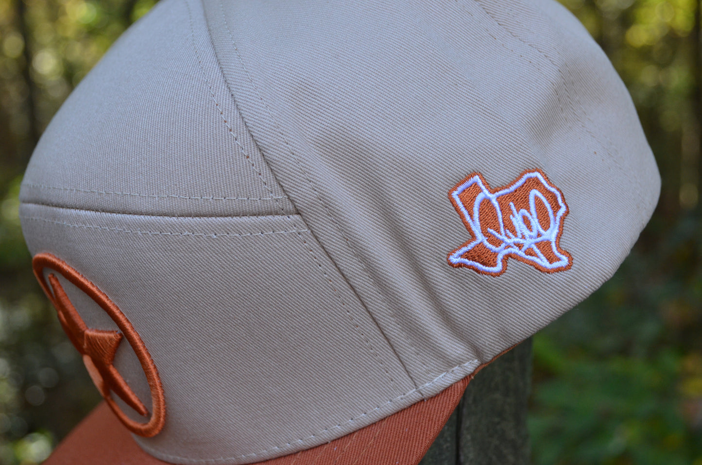 Two Tone Burnt Orange Texas Lone Star Snapback Hat