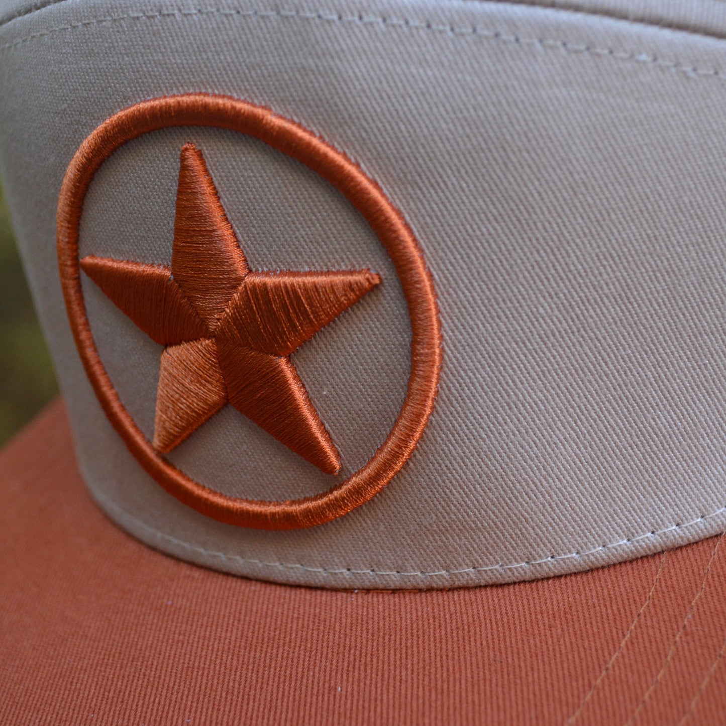 Two Tone Burnt Orange Texas Lone Star Snapback Hat