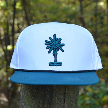 White Two-Tone SC Shore Palmetto Snapback