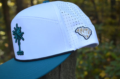White Two-Tone SC Shore Palmetto Snapback