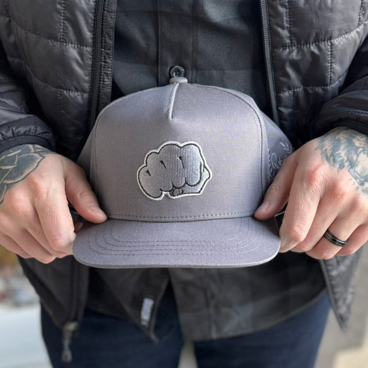 Boxing/MMA Grey Cotton Snapback