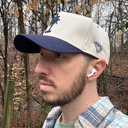 Curved Two-Tone Navy South Carolina Cotton Snapback Hat