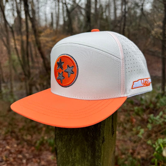 Tennessee Tri-Star Orange Two-Tone Embroidered Snapback