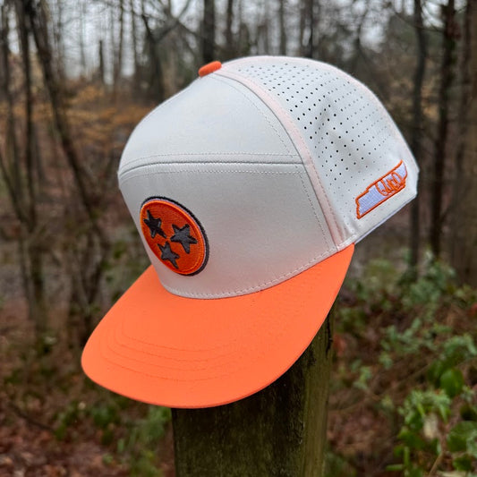 Tennessee Tri-Star Orange Two-Tone Embroidered Snapback