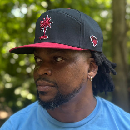 Black + Garnet Classic South Carolina Palmetto Snapback