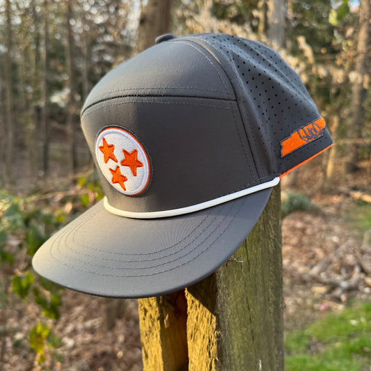 Tennessee Tri-Star Grey Embroidered Snapback