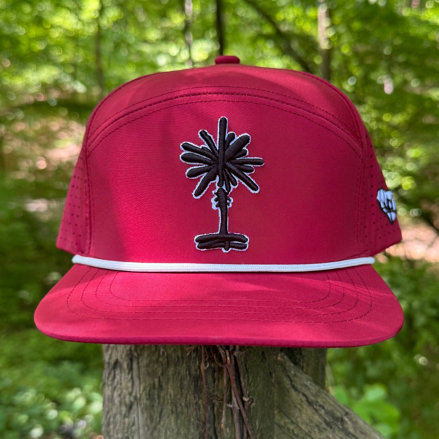 Garnet South Carolina Palmetto Tree Embroidered Snapback
