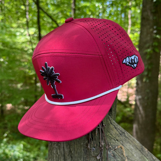 Garnet South Carolina Palmetto Tree Embroidered Snapback