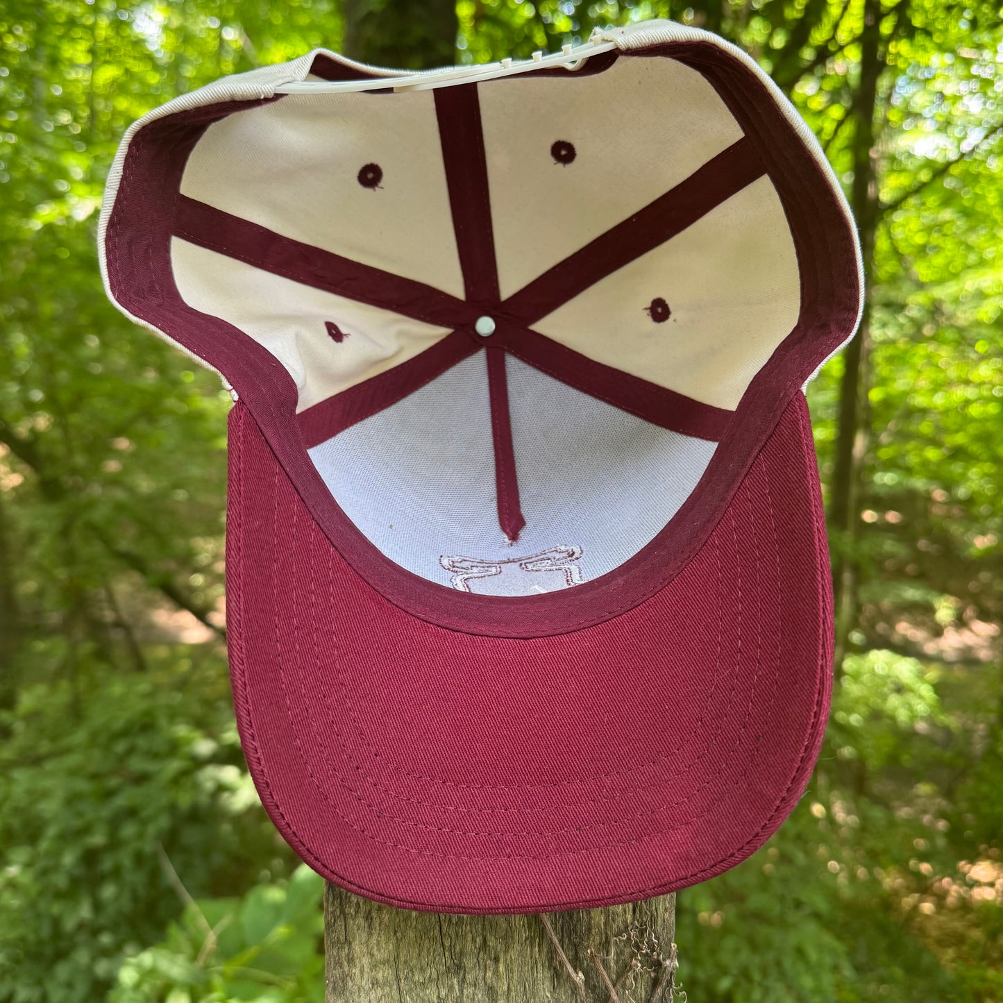 Curved Philly Vintage Red Cotton Snapback Hat