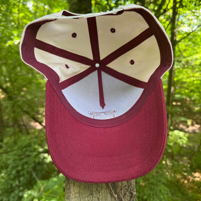 Curved Philly Vintage Red Cotton Snapback Hat