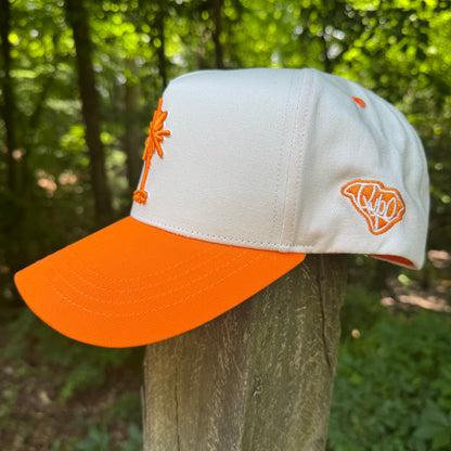 Curved Orange South Carolina Cotton Snapback Hat