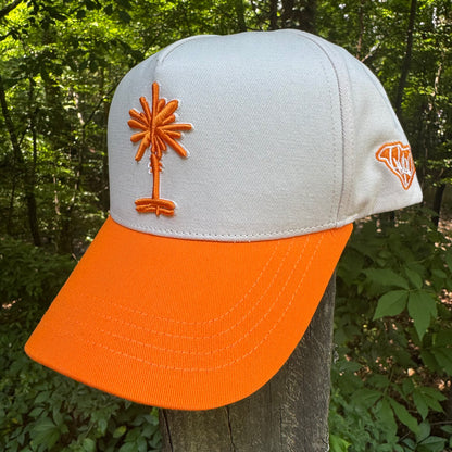 Curved Orange South Carolina Cotton Snapback Hat