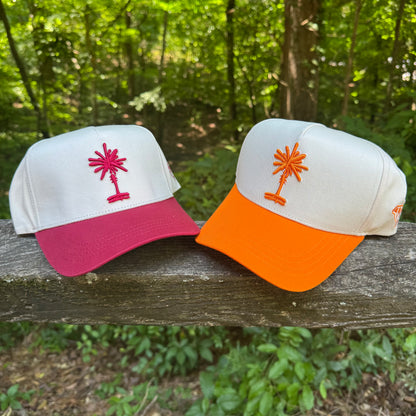 Curved Garnet South Carolina Cotton Snapback Hat