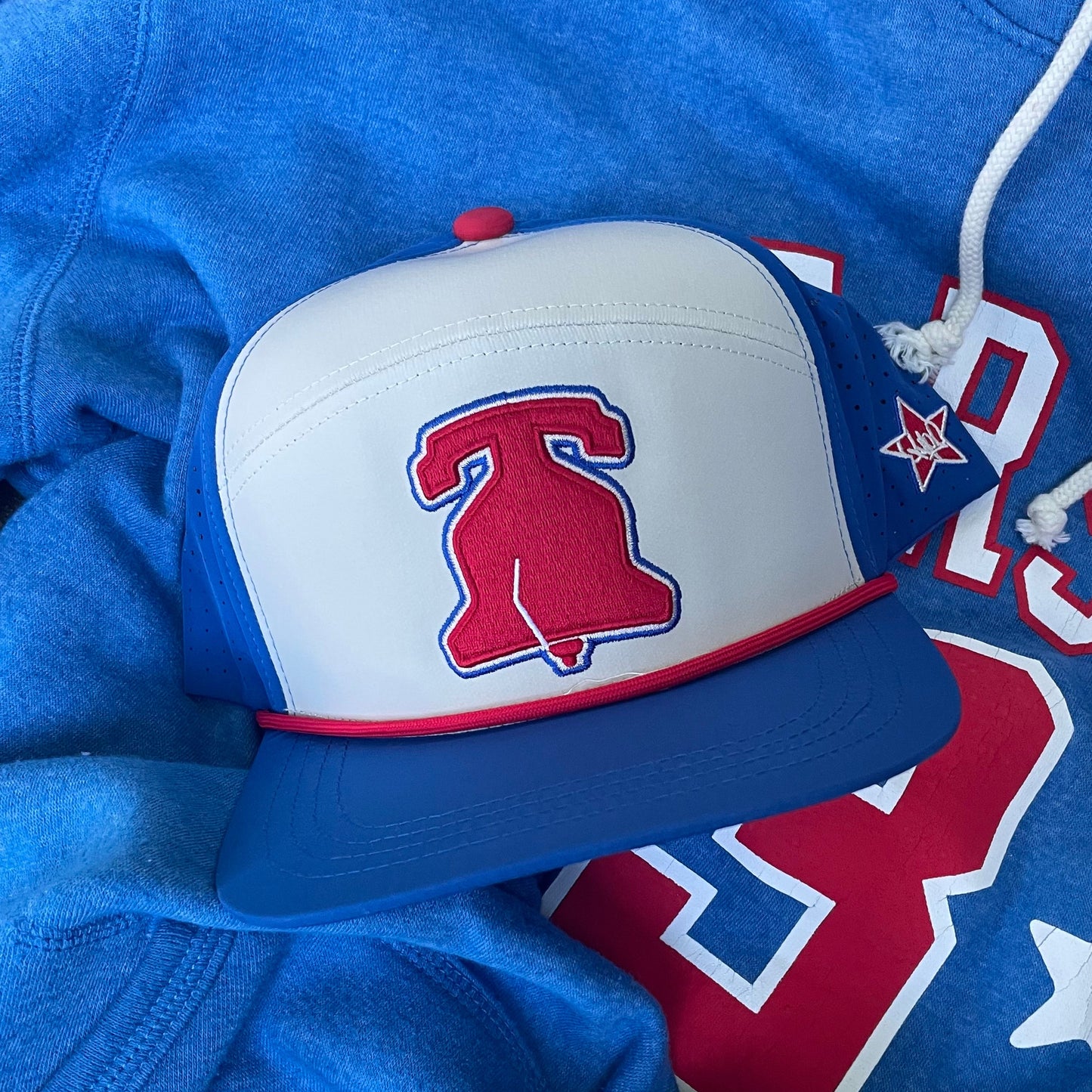 Blue & Red Philadelphia Liberty Bell Snapback Hat